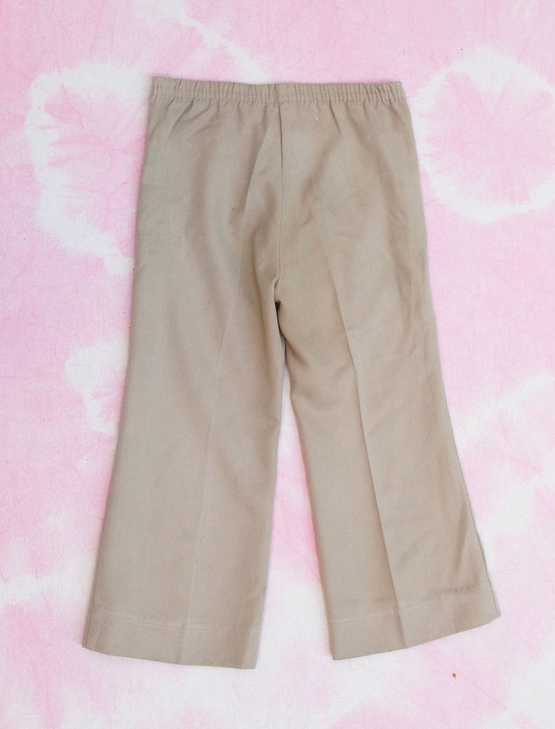 70s FLARED PANTS - SAND - 4-5 YEARS