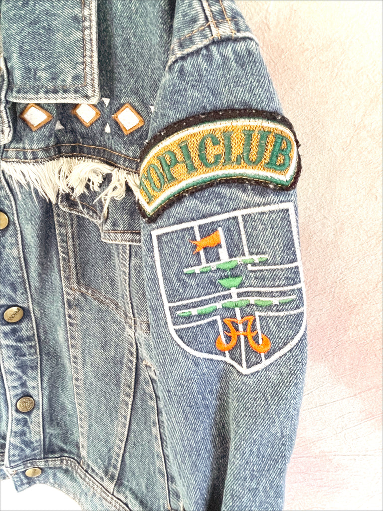 VINTAGE DENIM JACKET - Aztke 90s Bike Gang  - 7 YEARS